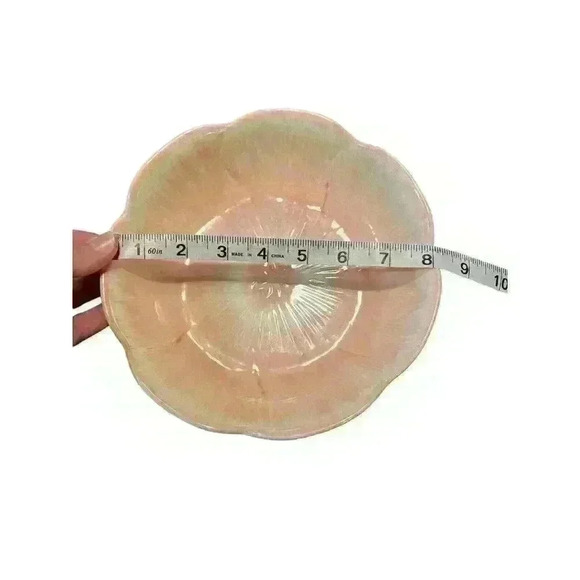 8" Pink Ceramic Flower Candy Bowl Tien Hsing Int'l Trading Co LTD - Picture 3 of 8